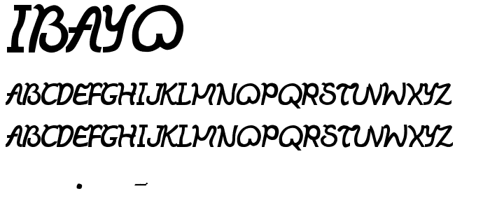 IBAYO font