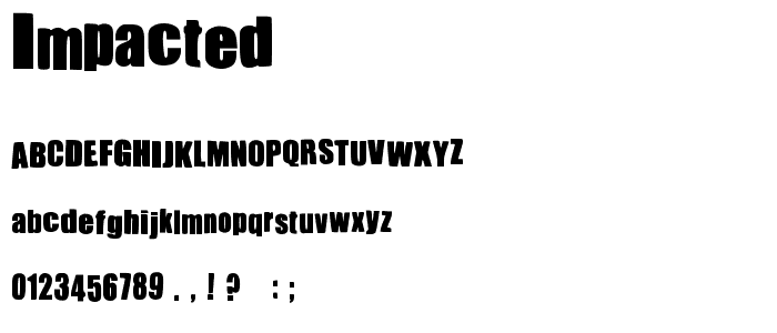 IMPACTED font