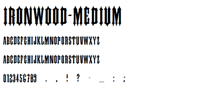 IRONWOOD-Medium font