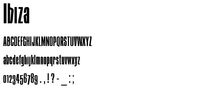 Ibiza font