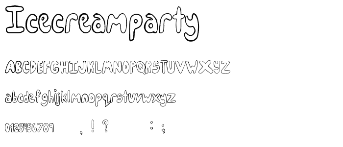 IceCreamParty font