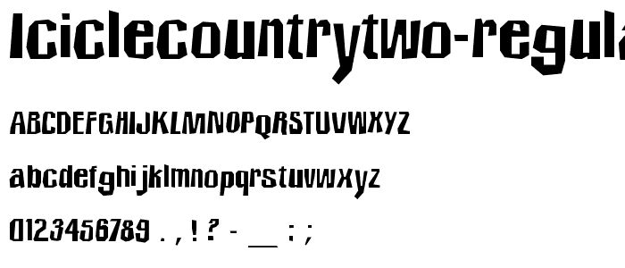 IcicleCountryTwo-Regular font