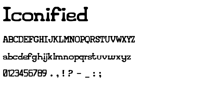 Iconified font