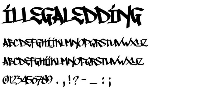IllegalEdding font