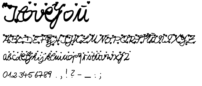 Iloveyou font