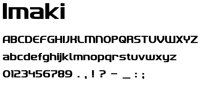 Imaki font
