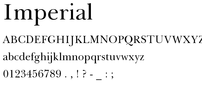 Imperial font