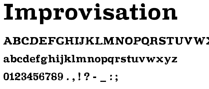 Improvisation font