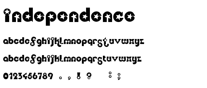 Independence font