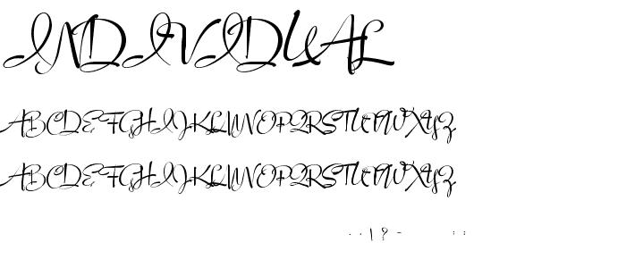 Individual font