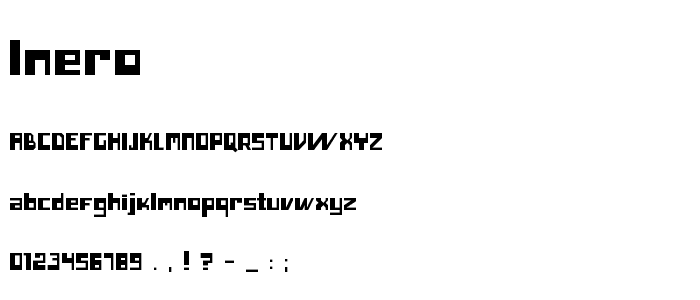 Inero font