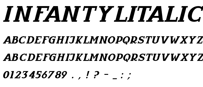 InfantylItalic font