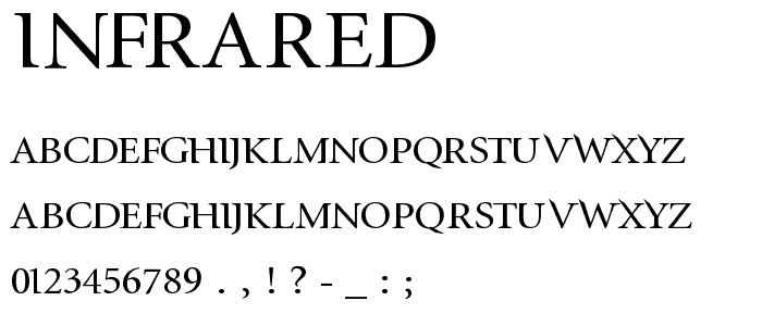 InfraRed font