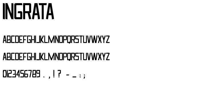 Ingrata font