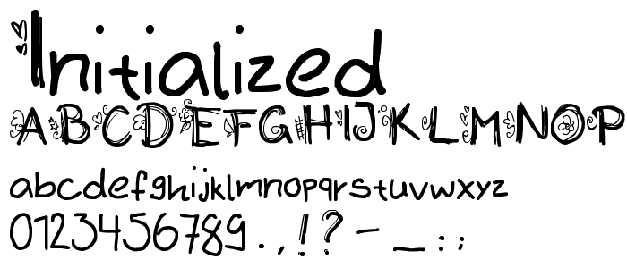 Initialized font