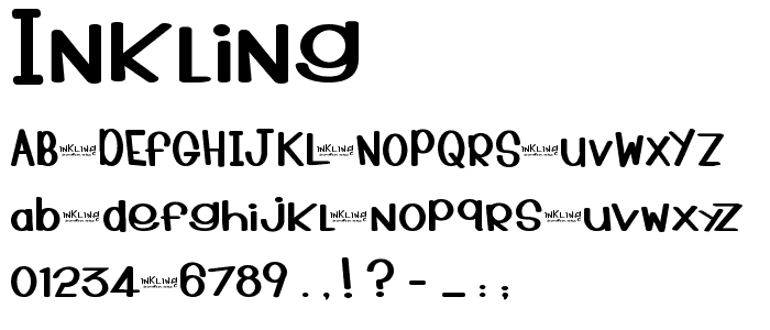 Inkling font