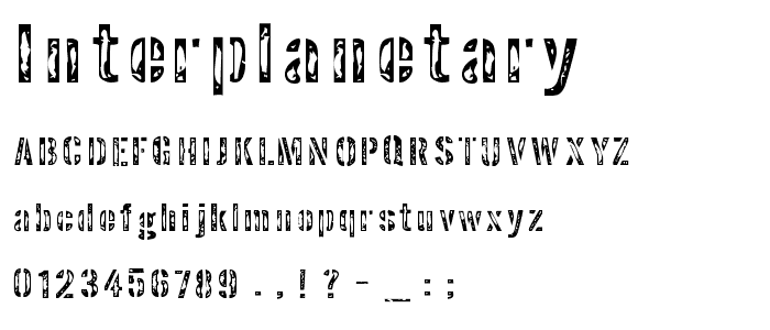 Interplanetary font