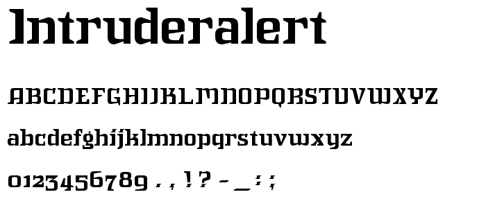 IntruderAlert font