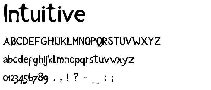 Intuitive font