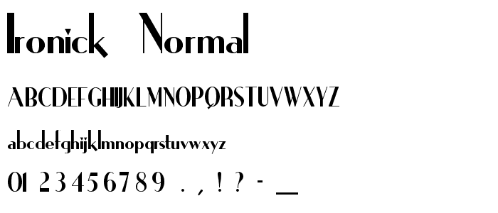Ironick-Normal font