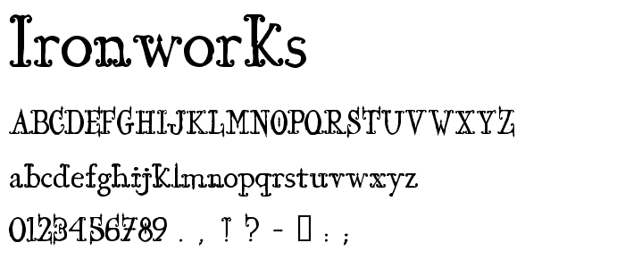 Ironworks™ font