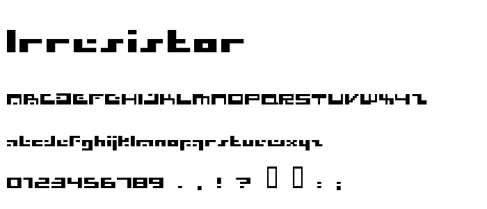 Irresistor font