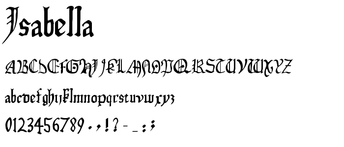 Isabella font