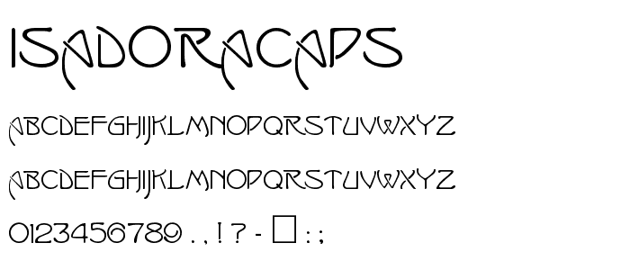 IsadoraCaps font