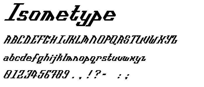 Isometype font