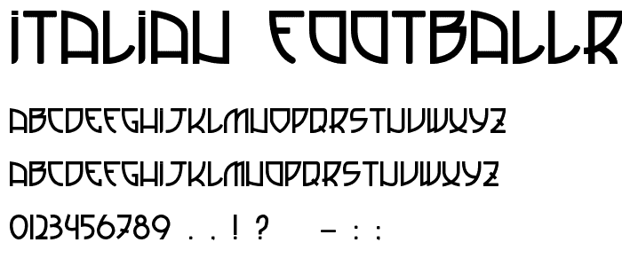 Italian FootballRegular font