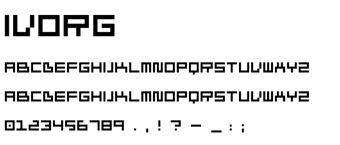 Ivorg font