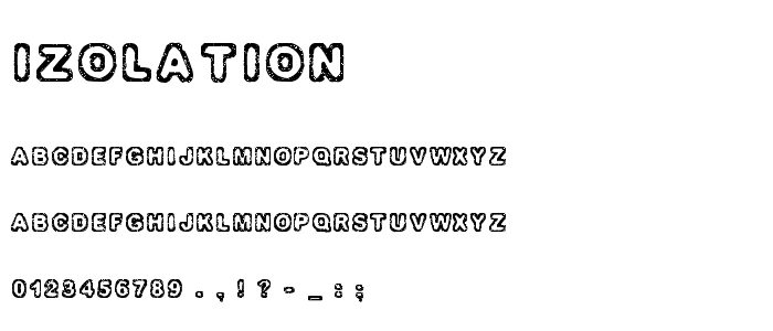 Izolation font