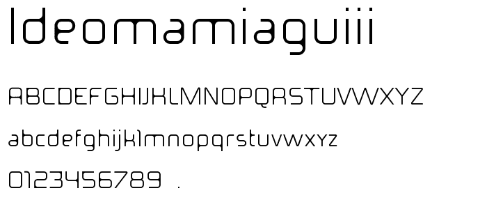 ideomaMIAGUIII font