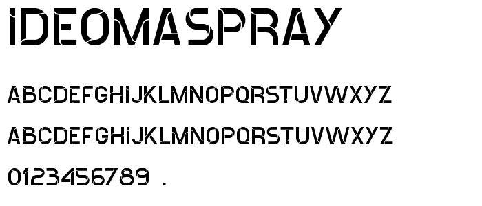 ideomaSPRAY font