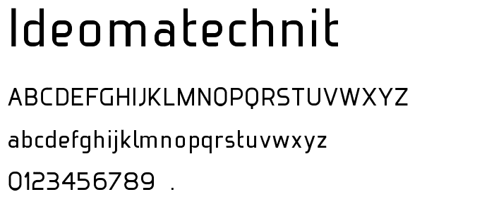 ideomaTECHNIT font