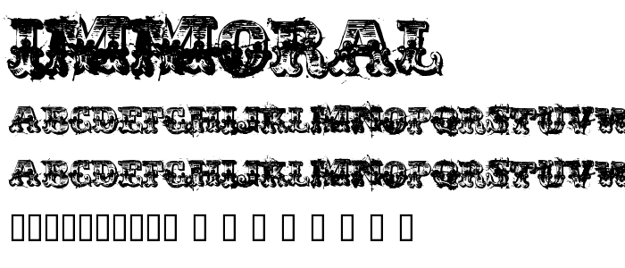 immoral font