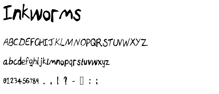 inkworms font