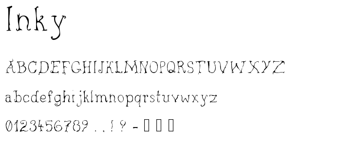 inky font