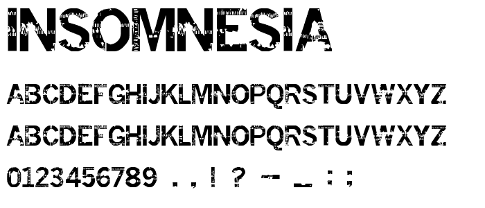 insomnesia font