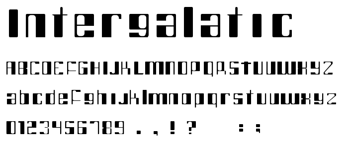 intergalatic font