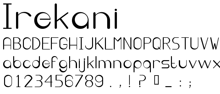 irekani font