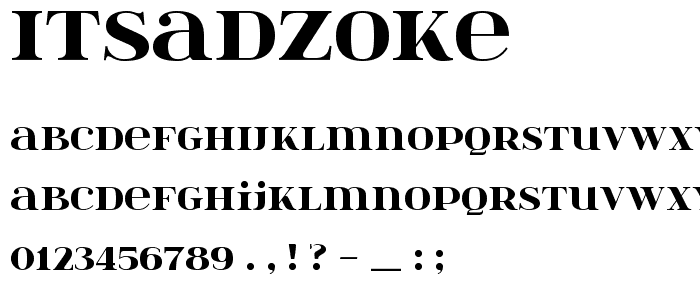 itsadzoke font