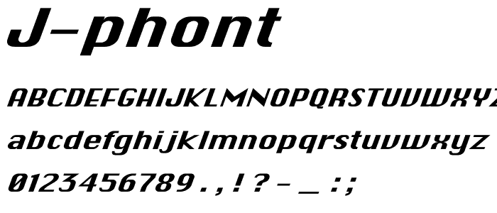 J Phont font