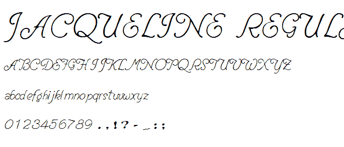 JACQUELINE Regular font