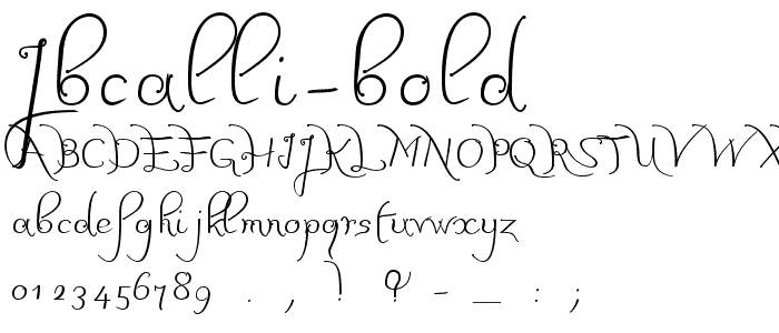 JBCalli Bold font