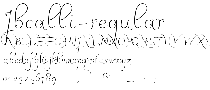 JBCalli-Regular font