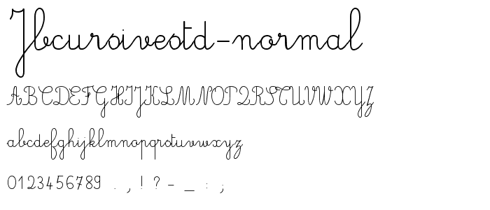 JBCursiveStd Normal font