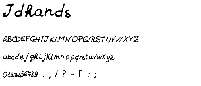JDHands font