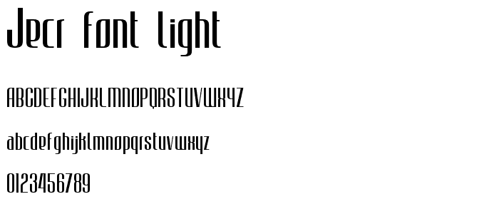 JECR Font Light font