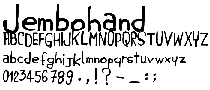 JEMBOhand font